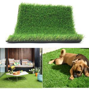 Realistic Thick Artificial Grass Turf -Indoor Outdoor Garden Lawn Landscape Synthetic Grass Mat - Thick Fake Grass Rug (4FTX6FT(24 Square FT))