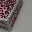 Anpro All-In-One Leopord Double Folding Makeup Kit with Case, Pro Teen Makeup Set, Full Starter Kit with Makeup Brushes, Lipsticks, Eyeshadow Palette, Blushes, Glitter Gel, Ideal Present for Girls (Pink)