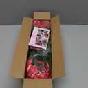 Yastouay 8 Bundles Artificial Flowers for Outdoors, Realistic Bougainvillea Fake Flowers for Outside, UV Resistant Silk Outdoor Faux Plants for Porch Patio Planter Front Door Garden Decor(Red)