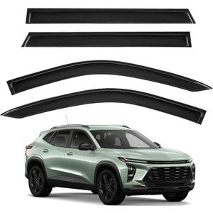 Tape-On Rain Guards for Chevy Trax 2024 2025, Side Window Deflectors Visor Rain Guards Vent Guard Shade Deflectors Compatible with Chevy Trax Accessories 2024 2025 (Smoked)