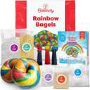 Baketivity Rainbow Bagel Kids Baking Kit - Baking Kits for Kids with Premeasured Ingredients, Step-By-Step Instructions, Video Guide, and STEM Lessons - Kids Cooking Kit for Ages 6-12+