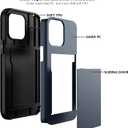 Nvollnoe for iPhone 14 Pro Max Case with Card Holder Heavy Duty Protective Dual Layer Shockproof Hidden Card Slot Slim Wallet Cover for iPhone 14 Pro Max for Women&Men(Blue)