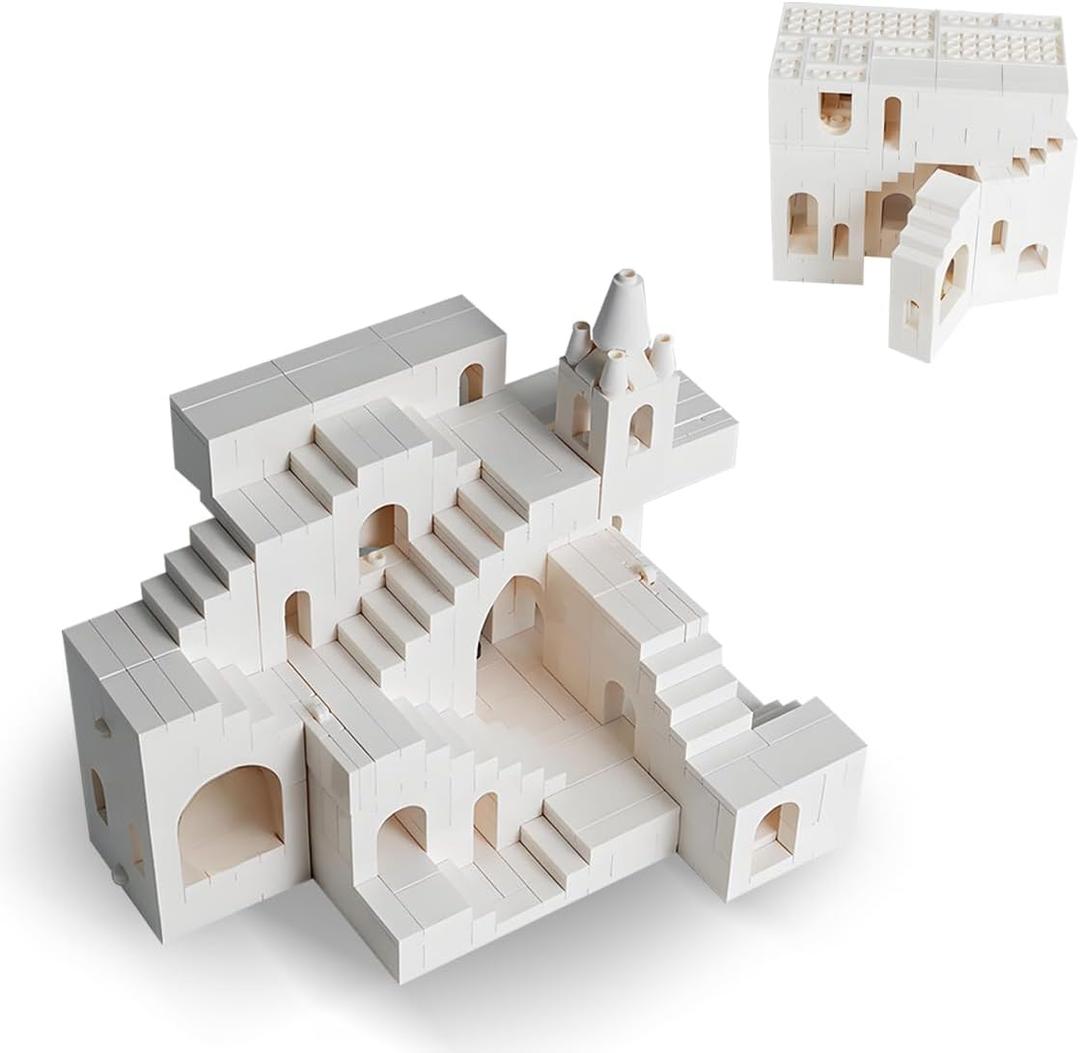 Magic Maze Building Block White Transforming Castle Deformable Building Blocks660PCS Gifts for Adults