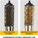 TIKI Bamboo Tiki Torches 12-Pack Weather-Resistant Outdoor Dcor with Easy-Pour Wide-Mouth Canister Refill for Patio, Garden, Backyard, and Parties, 57-Inch Citronella Torches