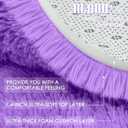 OLANLY Area Rugs for Living Room Bedroom, Machine Washable 4x5.9 ft Soft Fluffy Shaggy Bedside Rug, Indoor Floor Carpet for Kids Girls and Boys, Dorms, Nursery Rooms, Home Decor Aesthetic, Purple
