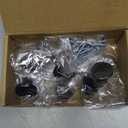 10 Pack Black Cabinet Knobs, 1-1/5 Inch Round Drawer Knobs for Kitchen Cabinets, Dressers & Closet Doors