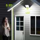 JACKYLED Solar Lights Outdoor with Motion Sensor, 113LED Cool White Solar Flood Lights, Waterproof Dusk to Dawn Solar Powered Security Spot Lights for Porch Patio Yard Garage, 1 Pack (Black)
