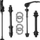 Bike Quick Releases Set, 1 Pair MTB Quick Release Bicycle Hub Road Mountain Bike Front & Rear Axle Hollow Shaft Set with 25mm Wheel Hub Steel Ball for Road Bike, Mountain Bike