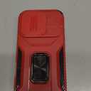 IPhone 16 Pro Case with Camera Cover & Kickstand, Military Grade Shockproof Red