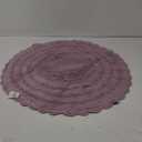 DII Crochet Collection Reversible Bath Mat, Round, 27.5" Diameter, Mauve