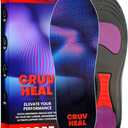 CRUVHEAL Sport Shock Absorbing Insoles - Basketball Athletic Shoe Cushioning Inserts Men Women - Ideal for Active Sports Running Training - Neutral Arch for Sneakers Shoes (M, Indigo)