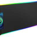 Charging RGB Gaming Mouse Pad - Wireless 15W Mousepad LED Extra Large Mouse Mat 80 * 30cm, 10 Light Modes Gaming Room Accessories, Computer Keyboard Mat Fast Charging Desk Mat for Gaming, Black