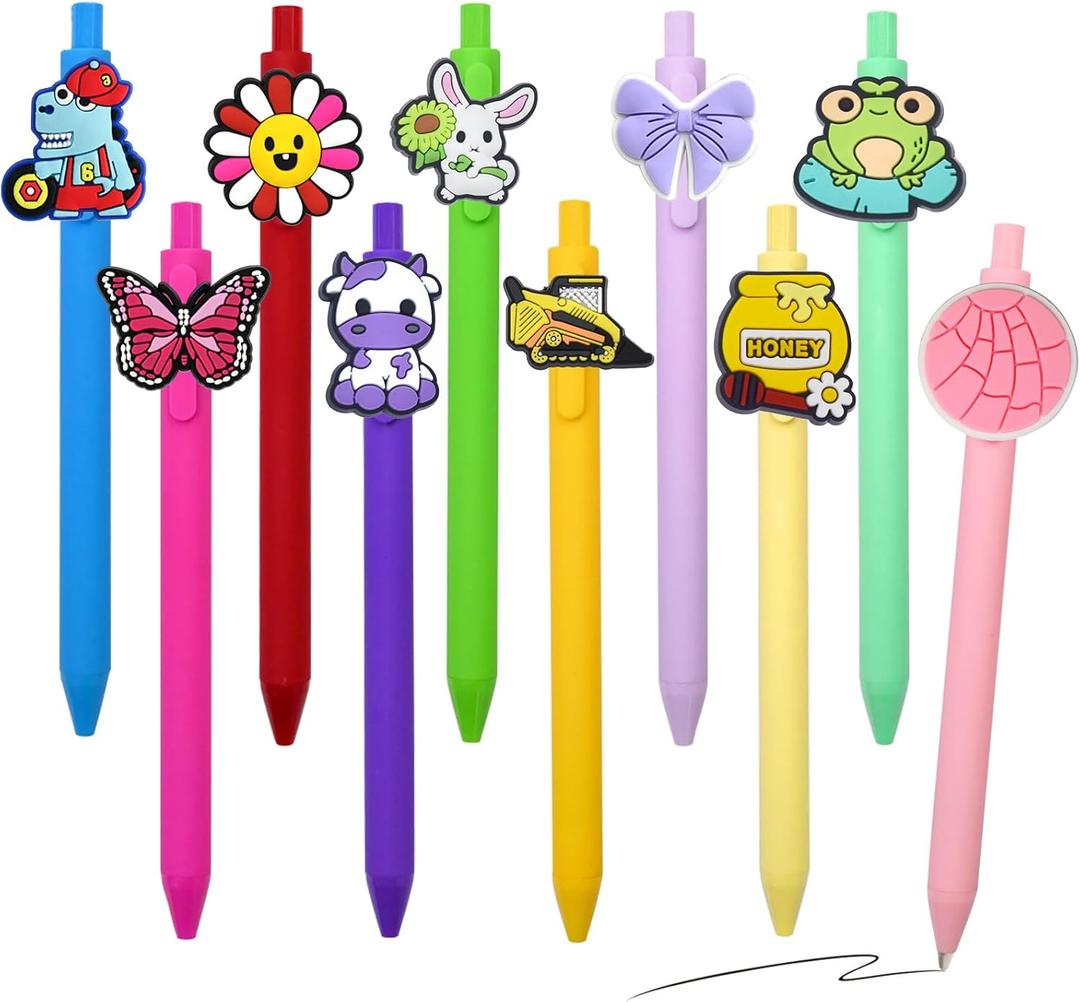 50Pcs Random Different Pens Cute Novelty Gel Pens Aesthetic kawaii Black Ink Pen Ballpoint Pen Accessories for Work Bulk Office Supplies Birthday Party Favor gifts