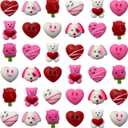 JoFAN 36 PCS Valentines Mochi Squishy Toys Squishies for Kids School Class Classroom Valentines Cards Gifts Day Prizes Party Favors