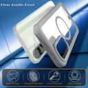 for Samsung Galaxy A36 5G Case, [Transparent & Holster Series] Belt Clip Full Body Shockproof Protective Cell Phone Cover with 2 Pack Tempered Glass Screen Protector (Gray/Clear)