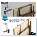 bukfen Over the Door Pantry Organizer, 6-Tier Adjustable Wooden Basket Kitchen Pantry Door Organization and Storage, Heavy-Duty Metal Hanging Kitchen Spice Rack,D6.3 x W17.71 x H50.60 inch,White | Adjustable, Heavy-Duty, Kitchen Spice Rack