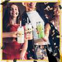 Skylety 24 Pcs Graduation Plastic Cups with Lid and Straws 13. 5 oz Class of 2025 Clear Plastic Tumblers Reusable Coffee Tea Hot Cocoa Beverage Tumbler for Congrats Grad Favors Supplies(Gold)