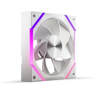 Asiahorse Nyota 120mm Case Fan with Efficient Cooling, ARGB Fan Lighting, 800-1800RPM Speed Control, and Whisper-Quiet Operation Under 29 dB, Unique Design for PC (White-1 Piece, 120mm-Reverse Blade)