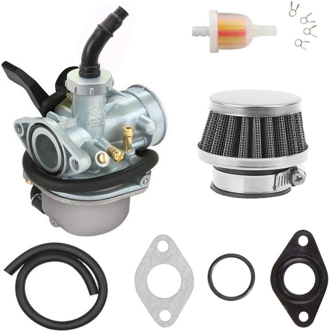 PZ19 Carburetor for TaoTao Kazuma Baja 70cc 90cc 110cc 125cc NST SunL Chinese Quad 4 Stroke ATV Go Kart Pit Dirt Bike CRF50F XL75 CRF80F XR50R with Air Fuel Filter