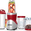 Ganiza 900W Blenders for Shakes and Smoothies, 15-Piece Personal Blender and Grinder Combo for Kitchen, Smoothies Maker with 4 BPA-Free Portable Cup, Nutritious Recipe Red