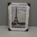 Hongkee 10x14 Picture Frame with Real Glass - 8x12 Wooden Frame with Mat, Horizontal and Vertical Display for Wall or Tabletop (Distressed White, 1 Pack)