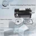 UST1072 115/230V Single Speed Swimming Pool Pump Motor Compatible with Hayward Super, Super II, Max Flow, Northstar & J'-acuzzi Magnum Pump, 56J Frame, 3/4 HP Round Flange Pool Motor