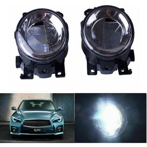 Fog lights Compatible for Infiniti Q50 QX50 Q60 QX60 Q70L QX80 2014-2018 Front Bumper Assembly Bulbs Daytime Driving Lamps Left Right Side