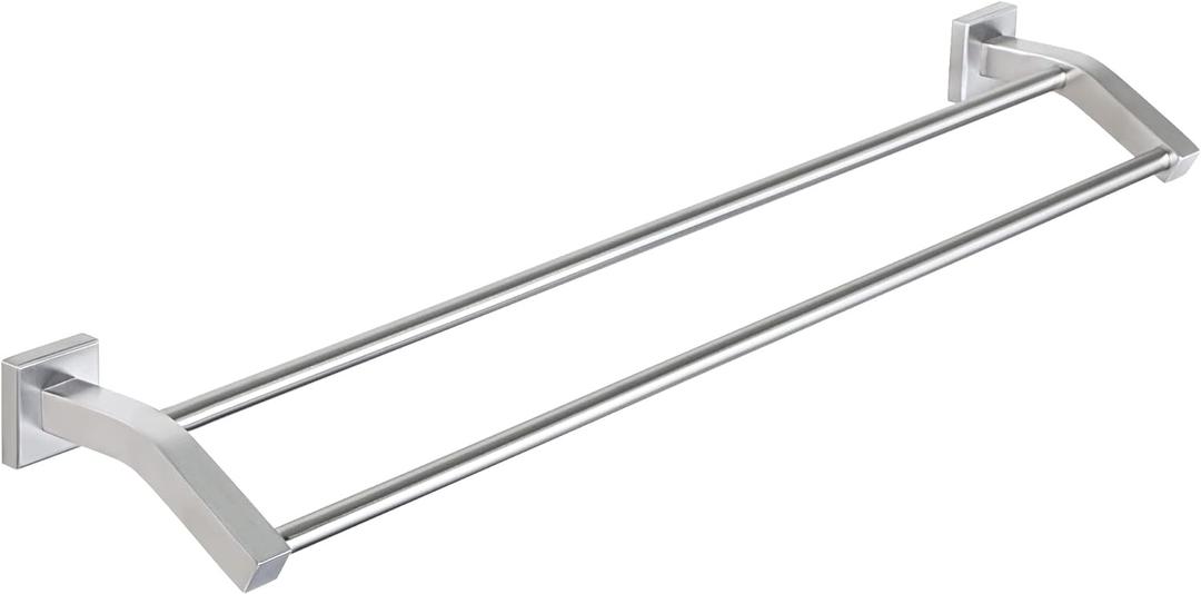 Alise Bath Double Towel Bars Towel Racks for Bathroom,Wall Mount Towel Holder Heavy Duty SUS304 Stainless Steel Towel Hanger Towel Rail,Brushed Nickel 28 Inch