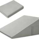 Cotton Wedge Pillow Cover, 24" x 24" x 12", Light Grey, 25x25x12.5 Inch