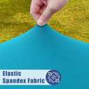Spandex 4 Foot Rectangle Table Cloth 2 Pack, Elastic Fitted Tablecloths for Picnic, Stretch Washable Patio Table Cover for Outdoor, Camping, Banquet and Parties (Teal, 30"x48")