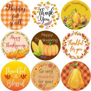 Fancy Land Fall Sticker Happy Thanksgiving Stickers Thank You Holidays Labels 210Pcs 7 Sheets