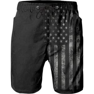Mens Swim Trunks Quick Dry Board Shorts with Mesh Lining, Breathable Fit Hawaii Beach Shorts Swimwear Bathing Suits (X-Large, Black)