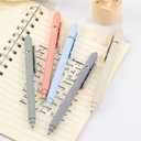 3 x RIANCY Gel Pens, 0.5mm Black Ink Quick Dry Ball Point Pens, Fine Point Smooth Writing Retractable Pens, Cute Aesthetic Gifts Set for Men Women Journaling, Office School Stationery Supplies Pack of 5