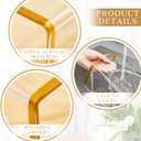 RattanView 6 Pack Clear Acrylic Purses Display Stands, 11" L 5mm Thick Luxury Purse, Handbag, Jewelry & Perfume Risers, Gold Luxury Shoe Display Riser for Closet, Boutique, Vendor Events (3 Tier)