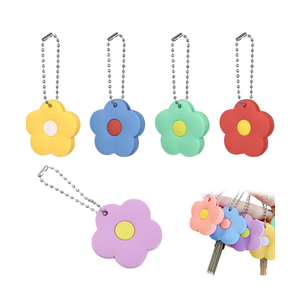 iplusmile 5 Pack Key Caps Covers Tags - Cute Rubber Key Identifier Rings Labels Protector Caps for Home Apartment Accessories, Compatible with Flat Keys Over 6.5cm, Not Fit Standard 1" Key