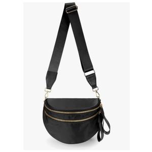 Pure Colour Crossbody Bag Bum Bag for Women, Spacious Purse Fanny Packs Belt Bag, Oversized Bum Bag (Colour Bum Bag-Black)