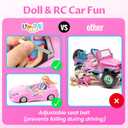 ULOVEME 2.4Ghz Remote Control Car for Girls - 1:18 RC Toys for Kids with Doll, 100 mins with Rechargeable Battery, Birthday for Grils (Pink #4)