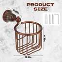 Vintage Bronze Toilet Paper Holder Wall Mount, Antique Brass Toilet Roll Wire Basket, Bathroom Roll Tissue Storage, Dispenser Tissue Paper Roll Holder for Bathroom Storage, Bronze