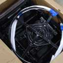 Classic Rivets Leather Recliner Chair for Living Rooms, Swivel Rocker Recliner Chair with Heat and Massage, Wall Hugger Glider Reclining Sofa for Small Spaces, Brown