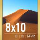 LaVie Home 8x10 Picture Frame for Wall Display, 8x10 Gold Picture Frame with HD Plexiglas, 8 x 10 Frame 1 Pack, Display Frame for Vertical or Horizontal, Classic Collection