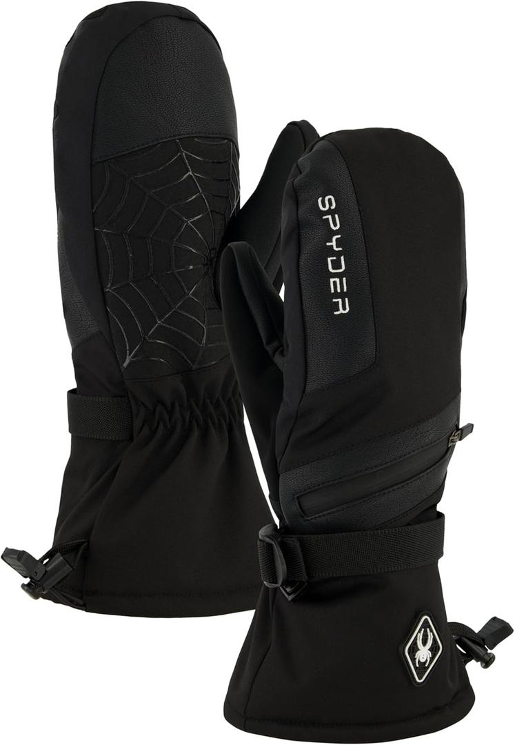Spyder Womens Insulated Winter Ski Mitten (Small, Black)