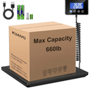 Shipping Scale, 440lbs Heavy Duty Digital Luggage Scale for Packages, 0.35oz High Accurate Postage Scale for Small Business, Warehouse, Home Use, Battery & Charging Cable Include