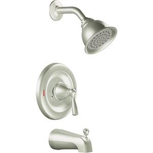 Moen 82733SRN Posi-Temp Pressure Balanced Tub and Shower Trim, Spot Resist Brushed Nickel