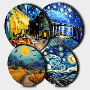 Tucocoo Stove Burner Covers, Van Gogh Starry Night Gas Stove Burner Covers Set of 4, 8 Inches and 10 Inches Stove Top Covers for Electric Stove Metal Stove Cover Gas Stove Top Covers Kitchen Decor (Artwork-39)