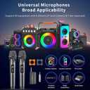 HWWR Karaoke Microphone Wireless Mic, Universal Professional UHF Dynamic Mic System with Receiver, Handheld Cordless Microphones for Singing,Wedding, DJ, Party, Speech, Church, Plug and Play