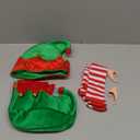 6 Pack Christmas Kids Elf Costume, Boys Christmas Elf Costume Velvet Cosplay Santa's Helper Costume Xmas Outfit (3-4T)