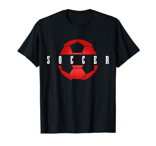 Soccer Player Ball Men Boys Girls Soccer T-Shirt (Small,Black)