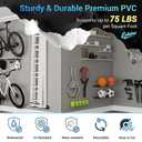 Ezlaino Slatwall Paneling, 48ft AssembledSize, 8Pcs 41ft PVC Wall Panels