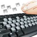 80 PCS Raised Keyboard Stickers with DIY Letter Decals for Nail-Art Typing, Adhesive Keycap Riser for Long Nails Protection for Numeric Keypad (Square-Clear)