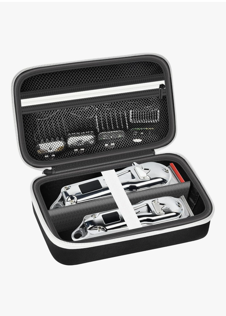 Case Compatible with KIKIDO for Novah for GLAKER for Ufree for FADEKING for GSKY for Romanda Professional Hair Clippers, Beard Trimmer Grooming Storage Holder for Hair Trimmers Set (Box Only)